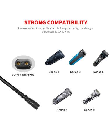 MEROM 12V USB Charging Cable Replacement Charger for Braun Shaver Series - Series 9, 7, 5, 3, 1 Power Cord - Buy Online on GoSupps.com