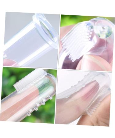 JEWEDECO 10 Sets Finger Brush Finger Cot - Toddler Travel Toys & Teether - Pet Toys & Baby Pacifier - Teeth Cleaning Tool - Buy Online on GoSupps.com