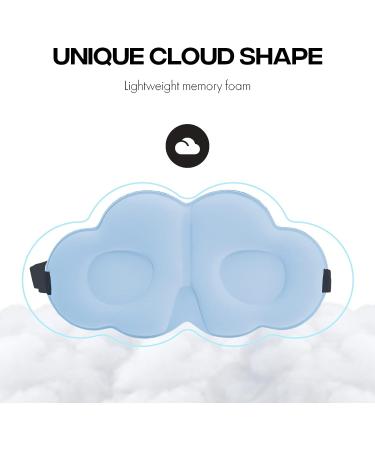 MadebyGNL 3D Contoured Sleep Mask | Soft Silky Blindfold for Side Sleepers | Adjustable Strap | Blue | Great Gift for Men, Women, Kids - Buy Online on GoSupps.com
