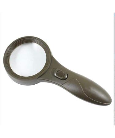 Lightweight Magnifying Glass Handheld 5X Magnifying Glass with Non-Slip Handle Suitable for Old People to Read Maps Watch Repairs Handicrafts Lofty Ambition