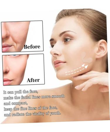 NOLITOY 80pcs V-type Lift Face Pasters Face Shape Tape Face Lifting Patches Transparent Synthetic Rubber - Buy Online on GoSupps.com