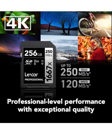 Lexar Professional 1667x 128GB SDXC UHS-II Card - Up To 250MB/s Read Speed - Ideal for Photographers, Videographers, Enthusiasts - Buy Online on GoSupps.com