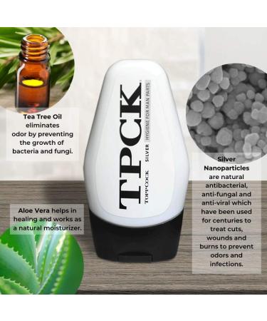 TPCK ToppCock Silver Leave-On Hygiene Gel - 90ml (Pack of 2) | Odor Neutralizer & Moisturizing Body Hygiene for Men - Buy Online on GoSupps.com