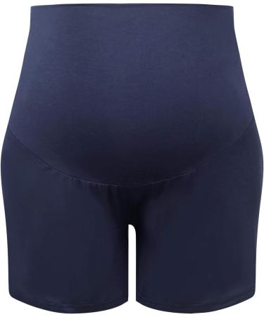 Amorbella Maternity Yoga Shorts - Navy Blue Lounge Wear for Pregnancy - Buy Online on GoSupps.com
