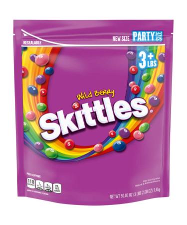 SKITTLES Wild Berry Fruity Candy 50-Ounce Party Size Pouch