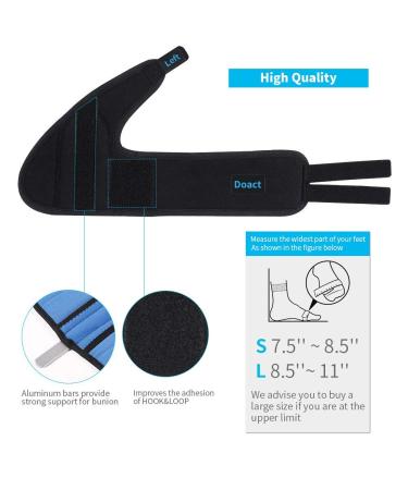 Hallux Valgus Rail & Nighttime Toe Straightener Brace - 6PC Soft Pain Relief Gel Toe Separators for Men & Women | Bunion Splint (S | 35-38.5) - International Shipping - Buy Online on GoSupps.com