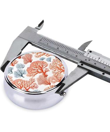 Coral Reef Round Pill Box - 3 Compartment Portable Travel Medicine Organizer | Mini Decorative Pill Case for Vitamins & Tablets - Buy Online on GoSupps.com