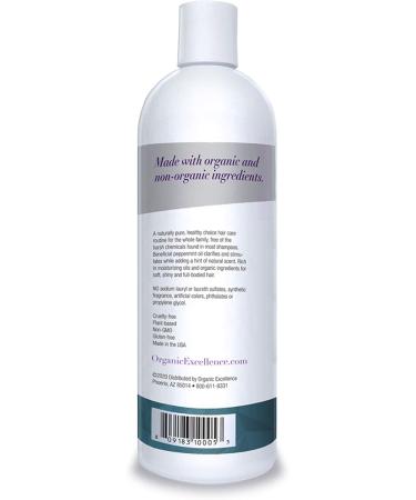 Organic Excellence Wild Mint Shampoo - Chemical & Sulfate Free All-Natural Color Safe | 16 oz | Eco-Friendly International Shipping - Buy Online on GoSupps.com