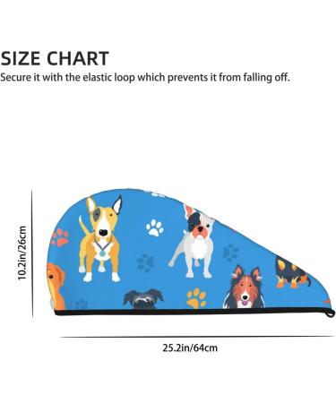 Shop Microfiber Hair Drying Cap for Curly & Thick Hair | Cute Dogs Towel Wrap - Quick Dry & Soft Absorbent - Buy Online on GoSupps.com