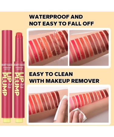 Beauty Glazed 3PCS Juicy Lip Oil Slick Click | Plump Moisturize & Shine | Non-Sticky Vegan Lip Balm (6# 10# 12#) - Lightweight & Pigmented - Buy Online on GoSupps.com