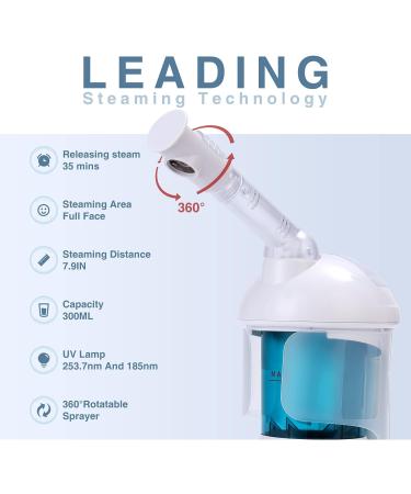 DYB Portable Nano Ionic Facial Steamer with 360Rotatable Sprayer - Mini Spa Steamer with Skin Kits - Buy Online on GoSupps.com