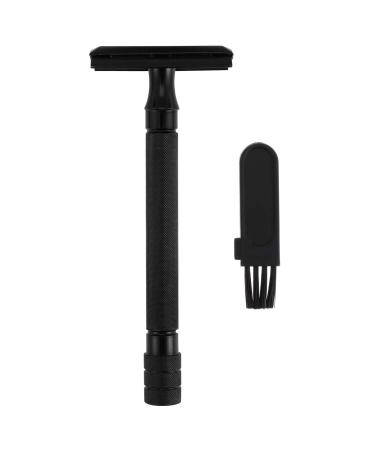 Heallily double cutter razor long handle reusable aluminum alloy metal razor for women and men razor set no razor blades black - Buy Online on GoSupps.com