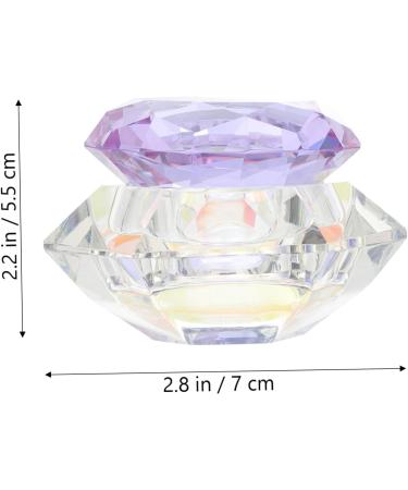 Healeved Glass Pen Cup Dazzle Nail Polish Manicure Nail Art Bowl Nail Glass Crystal Cup Mini Glass Nail Cup Nail Art Dappen Dish Dappen Jar Clear Nail Polish Holder Mini Nail Powder Liquid 7x7cm As Shown - Buy Online on GoSupps.com