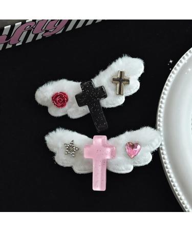 hgnxa Furry Hairpin 2000s Style Side Clip Hair Clip Elaborate y Subculture Style Wing Subculture Balletcore - Buy Online on GoSupps.com