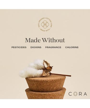Cora Organic Light Tampons - 100% Cotton Core, BPA-Free Compact Applicator - Unscented & Non-Toxic - Leak Protection, Easy Insertion - 16 Count - Buy Online on GoSupps.com