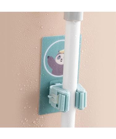 Mop Holder Broom and Mop Organizer Wall Hanging Multipurpose Cartoon Punch Free Self Adhesive Broom Storage Hanger for Laundry Bathroom Kitchen Garage - Buy Online on GoSupps.com