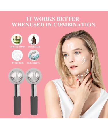 Stainless Steel Facial Ice Globes for Tightened Skin & Reduced Puffiness - Unbreakable & Effective - Buy Online on GoSupps.com