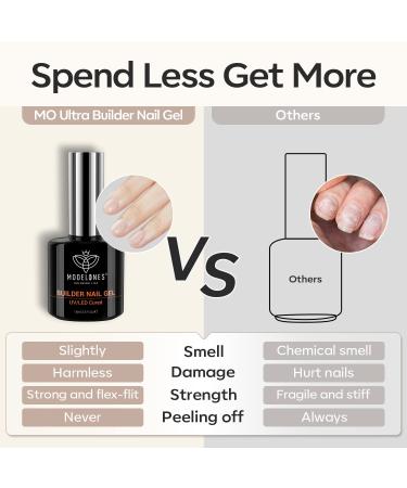 Modelones 7-in-1 Clear Builder Gel for Nail Strength - 15ml Bottle | Extension, Base, Rhinestone Glue - Valentines Nail Art - A1-1Pcs - Buy Online on GoSupps.com