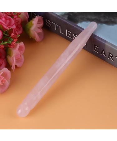 Massage Stone Stick - 12 cm Natural Rose Quartz Acupressure Pen for Facial Massage & Gua Sha Tool - Buy Online on GoSupps.com