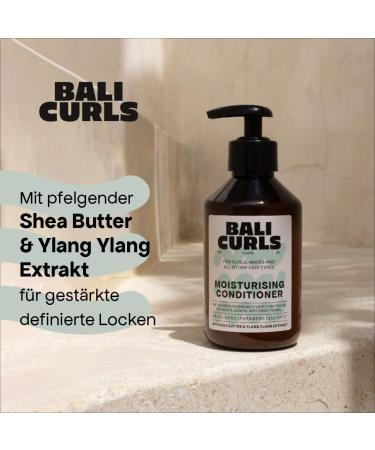 Bali Curls Moisturizing Conditioner moisturizing rinse with shea butter coconut oil and ylangylang extract for the care of natural curls vegan hair conditioner for dry hair - Buy Online on GoSupps.com