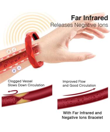 RedUp Far Infrared Negative Ions Wristband Infrared Negative Ions Wristband Lymph Drainage Magnetic Bracelet for Men Women Blue - Buy Online on GoSupps.com