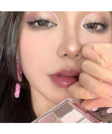 7 Colors Eye Makeup Pallet Kit Purple Glitter Highlight Pearly Eyeshadow Palette for Wedding Christmas Makeup - Buy Online on GoSupps.com