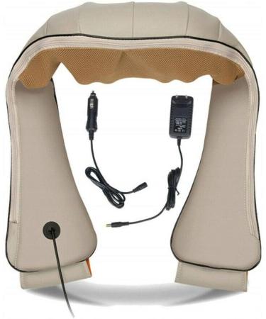 Pokar Neck Massage Device with Heat - 3D Shiatsu Pillow for Shoulder & Back Pain Relief at Home | Adjustable Speeds & Electric Massage - Buy Online on GoSupps.com