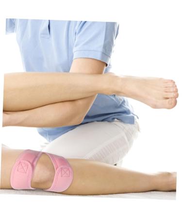 FRCOLOR 3pcs Adjustable Patella Knee Brace - Comfortable Sports Knee Support Strap for Optimal Knee Protection - Pink - Buy Online on GoSupps.com