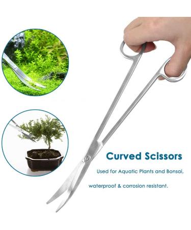 Capetsma Aquascape Tool Set - Long Stainless Steel Aquarium Tweezers, Scissors & Spatula for Plant Care & Cleaning - Buy Online on GoSupps.com