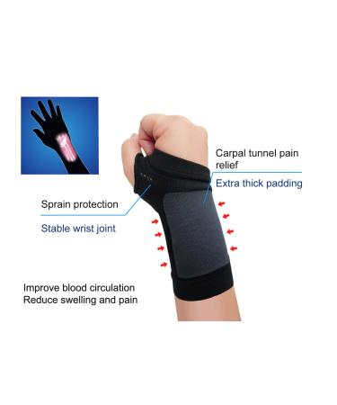 Wrist Protector for Carpal Tunnel & Strains - Compression Support | Taiwan Excellence L/XL Black - Buy Online on GoSupps.com