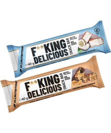 Allnutrition Fitking Delicious Snack Bar, Caramel Peanut - 24 x 40g