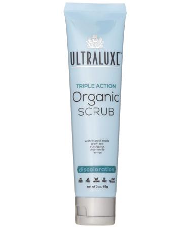ULTRALUXE SKIN CARE Triple Action Organic Scrub 3 Ounce (Pack of 1) discoloration