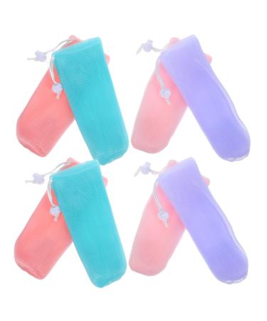 WOONEKY 8pcs Soap Foaming Net Soap Bags Foaming Bath Pouch Convenient Soap Bag Soap Pouch Spa Exfoliator Pe