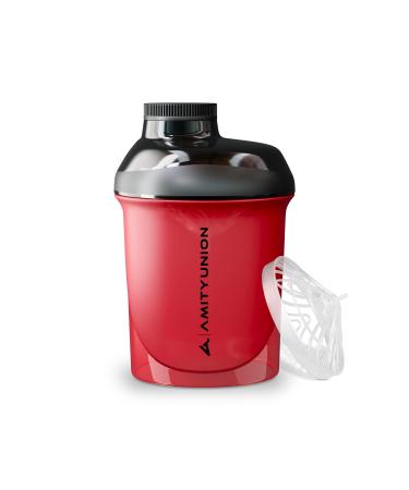 Protein Shaker proteinshake deluxe 400 ml nano - protein shaker leakproof BPA free with sieve & scale for creamy whey protein powder shakes - fitness mug for isolates concentrates red black - Buy Online on GoSupps.com