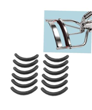 12pcs Washable Replacement Eyelash Curler Pads | Durable Rubber Refill for Perfect Lashes - Black - Buy Online on GoSupps.com