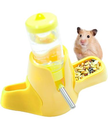 Hamster Water Bottle with Stand 80ML Guinea Pig Water Bottle and 2 Food Dispensers Free Standing Automatic Bottle Dispenser for Small Animals - Buy Online on GoSupps.com