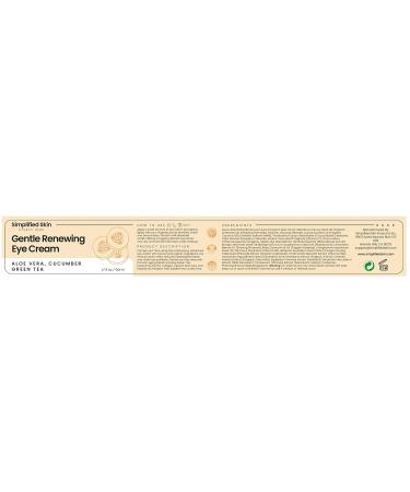 Simplified Skin Anti-Aging Eye Cream | Dark Circles, Wrinkles, Bags & Puffiness Treatment | Vitamin C, Hyaluronic Acid, Green Tea & Rosehip Oil | 1.7oz - Buy Online on GoSupps.com