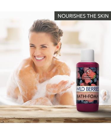 Wild Berries Bath Foam 34 Fl Oz - Relaxing Aromatherapy for Spa & Wellness | Luxury Bubble Baths for Good Sleep & Body Care - Buy Online on GoSupps.com
