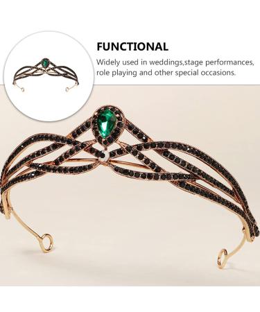 Beaupretty Princess Bride Baroque Headband - Emerald Crystal Tiara for Wedding and Halloween - Buy Online on GoSupps.com