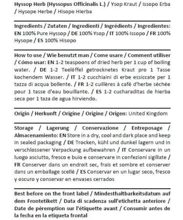  HEALTH EMBASSY Health Embassy Hyssop Herbal Tea | Hyssopus Officinalis L | Hyssop Herb (50g) - Buy Online on GoSupps.com