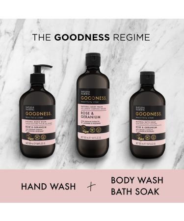 Baylis & Harding Goodness Rose & Geranium Toiletries Bundle: 3 x 500 ml Hand Wash & 3 x 500 ml Body Wash (6 bottles) - Vegan Friendly 500.00 ml (Pack of 6) Rose & Geranium Body Wash Bundle - Buy Online on GoSupps.com