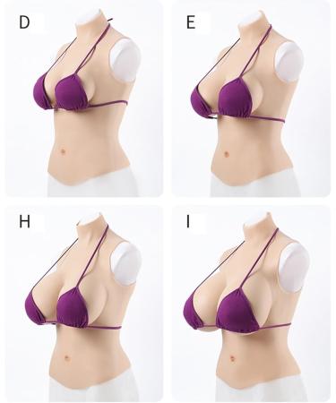 Realistic Silicone Breast Enhancers for Mastectomy | Knobco Soft High Collar Fake Breasts | Perfect for Cosplay & Halloween - 2100g White Skin - Buy Online on GoSupps.com