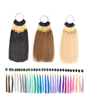 Remehi Hair Color Testing Samples - 30 Strands with Gold Buckles | Real Human Hair for Salons - Buy Online on GoSupps.com