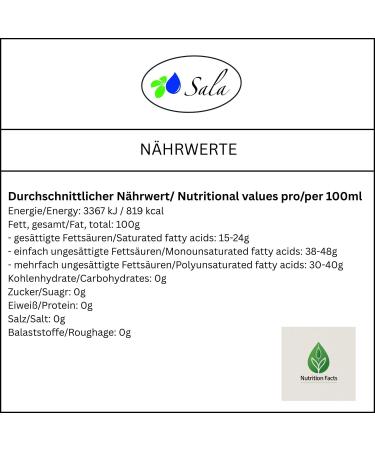  SALA Sala Organic Food Grade Unroasted Cold Pressed Argan Oil (100ml Glass Bottle) - Buy Online on GoSupps.com