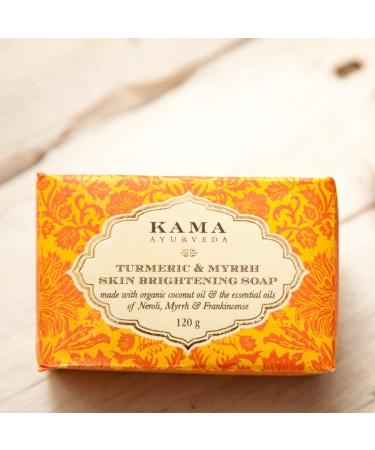 Kama Ayurveda Turmeric and Myrrh Skin Brightening Soap 125g - Buy Online on GoSupps.com