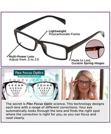 Jiawangwang Performance Readers - Autofocus Progressive Glasses with Glare Protection | Multifocus HD Reading & Computer Glasses - Buy Online on GoSupps.com