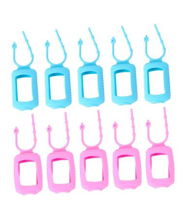Yardwe 10pcs Silicone Bottle Sleeve Bottle Cover Sleeve Cover Silicone Sleeve Bottle Boot Blue 8X5.5X2CM