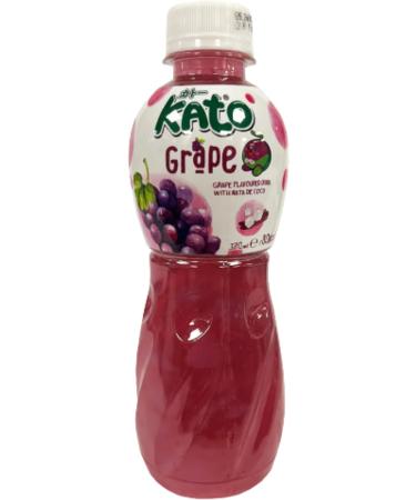 KATO Fruit Juice Drink with Nata De Coco Assorted Flavours - Pack of 5 - Orange Mango Grape Lychee Strawberry - Authentic Fruit Flavours - Chewy Nata De Coco Cubes - Refreshing On-the-Go Beverages - Buy Online on GoSupps.com