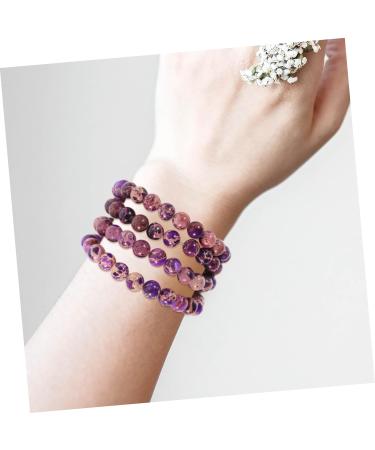 COHEALI 2pcs Beads Delicate Bracelet Beaded Bracelet Bead Bracelet Stone Jewelry Stone Bracelet Decorative Bracelet Stone Bead Jewelry Beaded Decor Turquoise Purple Emperor Stone Necklace Purple 0.80X0.80X0.80CM - Buy Online on GoSupps.com