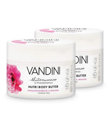 Vandini Nutri Body Butter Women with Palae flower & argan oil - body cream as body cream & face cream for dry skin - vegan body cream for women in 2 pack (2x 200 ml) 2 pieces